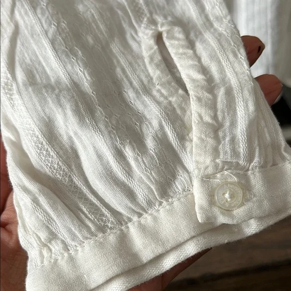 Abercrombie & Fitch Off White Embroidered Blouse - Picture 4 of 7